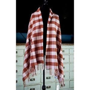 Madewell Buffalo Plaid Check Wrap Cape Scarf New